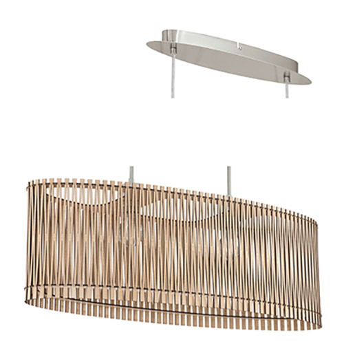 Sendero Pendant 780mm Maple Wood E27