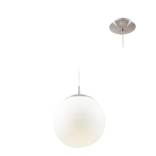 Rondo Pendant 200mm Satin Chrome E27