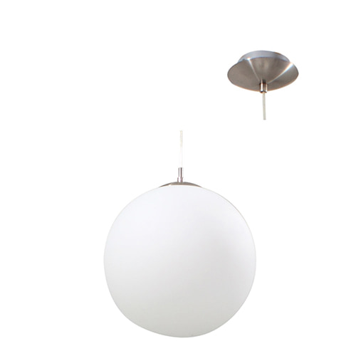 Rondo Pendant 300mm Satin Chrome E27