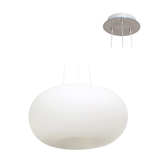 Optica Pendant 450mm Satin Chrome E27