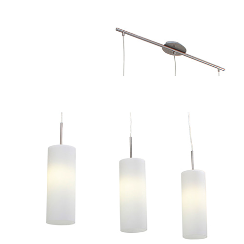 Troy3 3LT Pendant Satin Chrome E27
