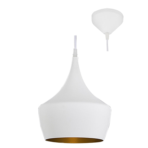 Industria Pendant 240mm White & Gold E27