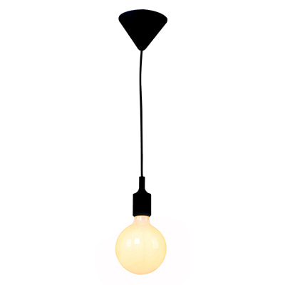 Silicone Pendant Black Long Version E27