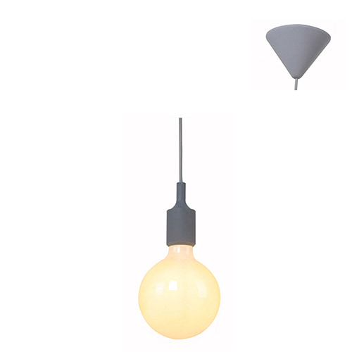 Silicone Pendant Grey E27
