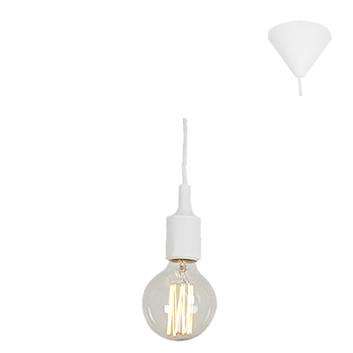 Silicone Pendant White E27