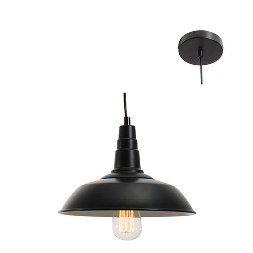 Farmhouse Pendant 260mm Black E27