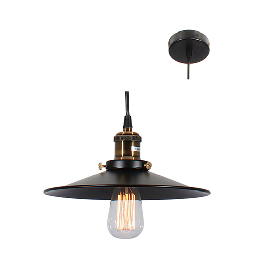 Farmhouse Pendant 260mm Black E27