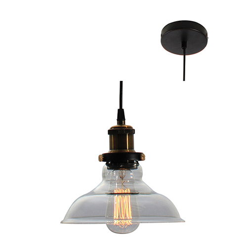Farmhouse Pendant 200mm Clear Glass E27