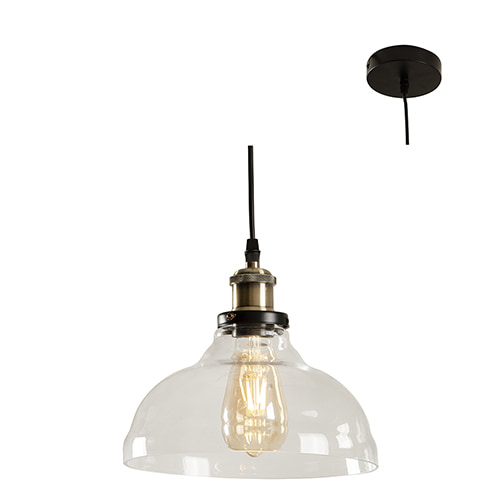 Farmhouse Pendant 280mm Clear Glass E27