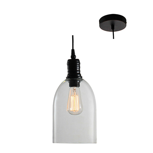 Farmhouse Pendant 155mm Black E27