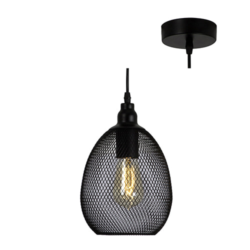 Syphen Pendant 170mm Black E27