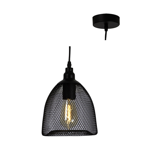 Syphen Pendant 180mm Black E27