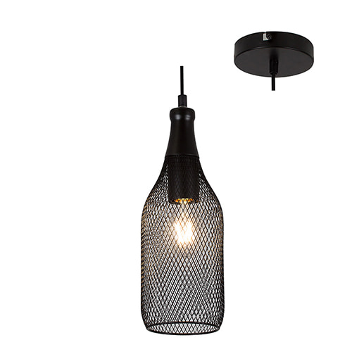 Syphen Pendant 110mm Black E27