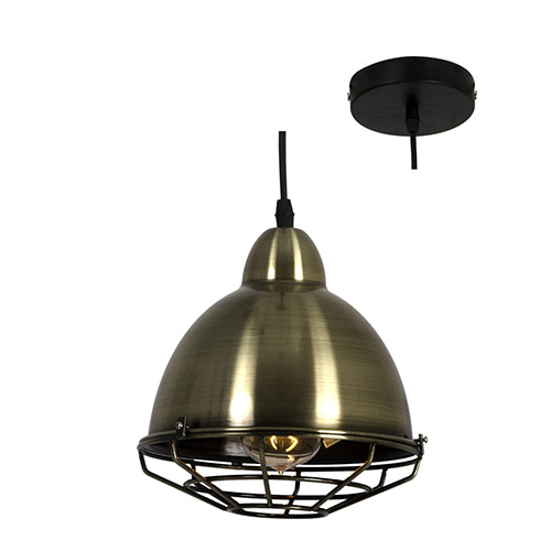 Vibrato Pendant 205mm Antique Brass E27