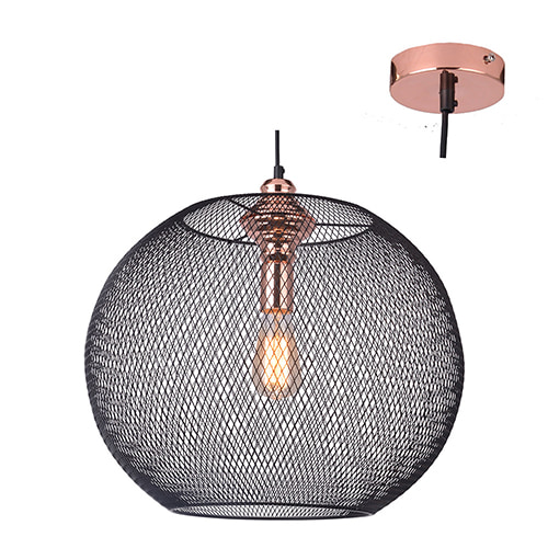 Pendant 480mm Copper & Black E27