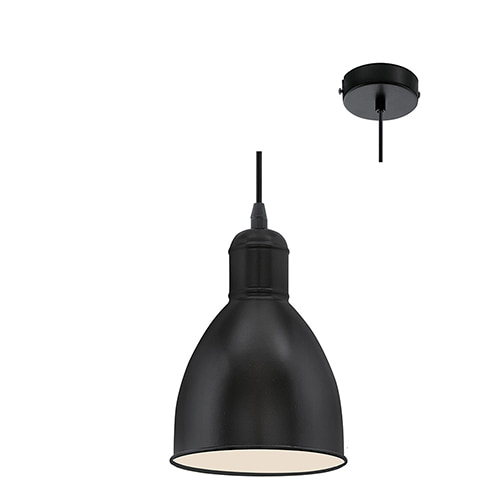 Priddy Pendant 155mm Black E27