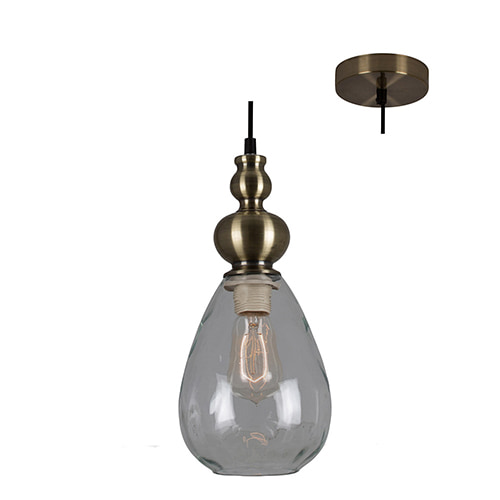 Victoria Pendant 160mm Clear Glass E27