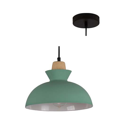 Charlotte Pendant 280mm Green & Wood E27