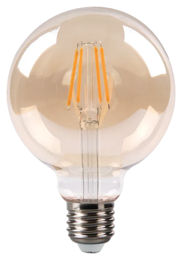 G95 6W LED Filament Clear Lamp 2800K Dim ES