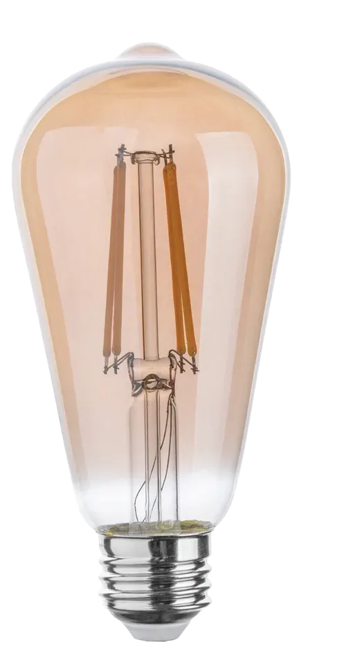 Pear 6W LED Filament Clear Lamp 2800K Dim ES