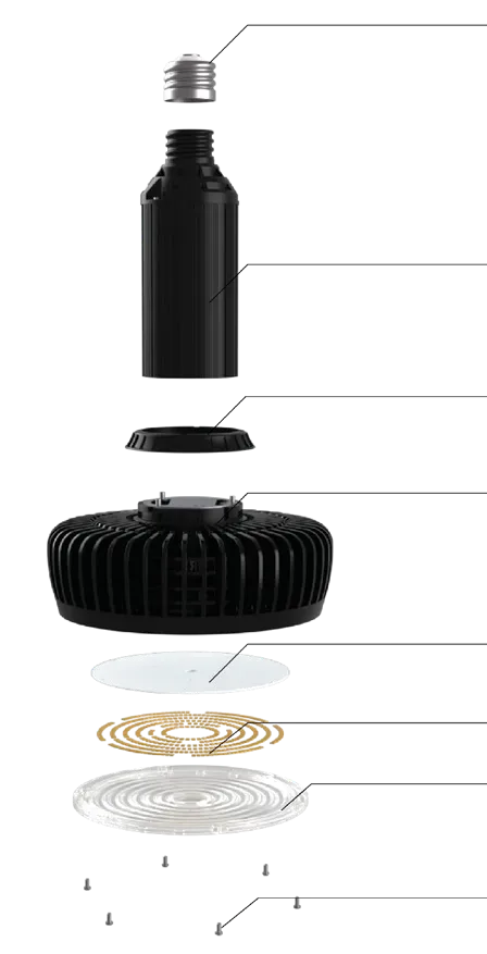 100W Heavy Duty IP50 E40 Highbay Lamp 6000K