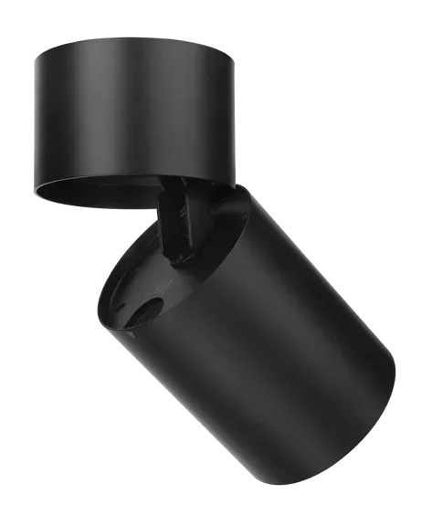 15W Pakman 3CCT 3/4/6000K LED Tiltable Surface Mount Downlight Black Dim