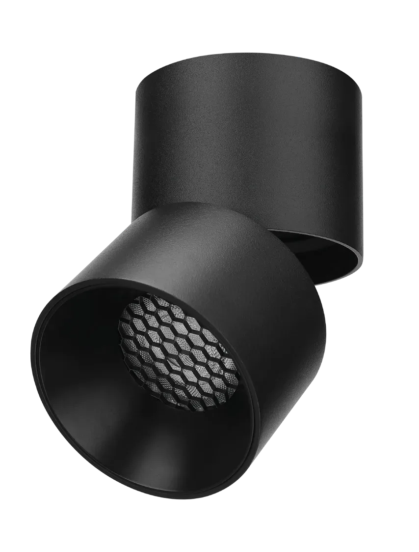 25W Pakman 3CCT 3/4/6000K LED Tiltable Surface Mount Downlight Black