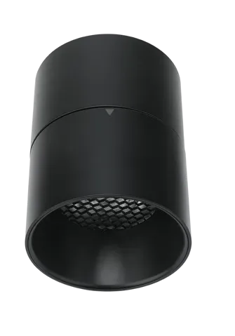 25W Pakman 3CCT 3/4/6000K LED Tiltable Surface Mount Downlight Black, view 4