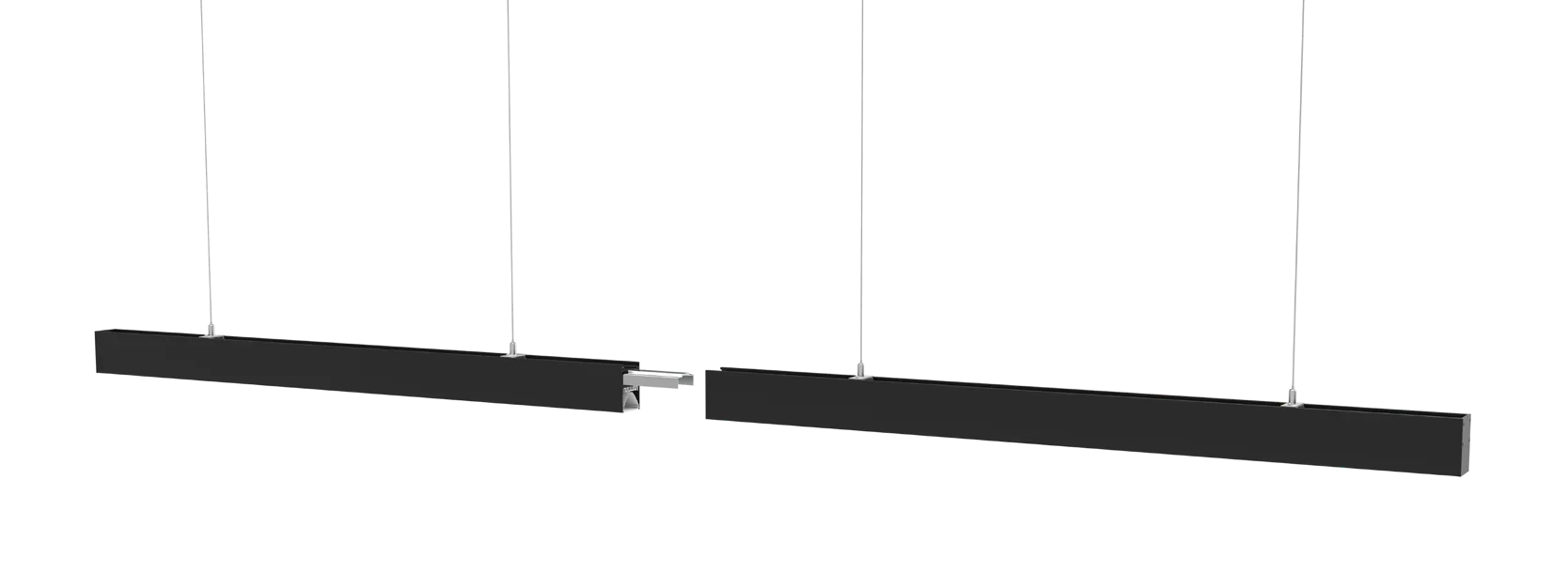 Nyle Linkable 5075 Linear 4ft 20/30/40W 3CCT >130lm/W Opal Cover - Black