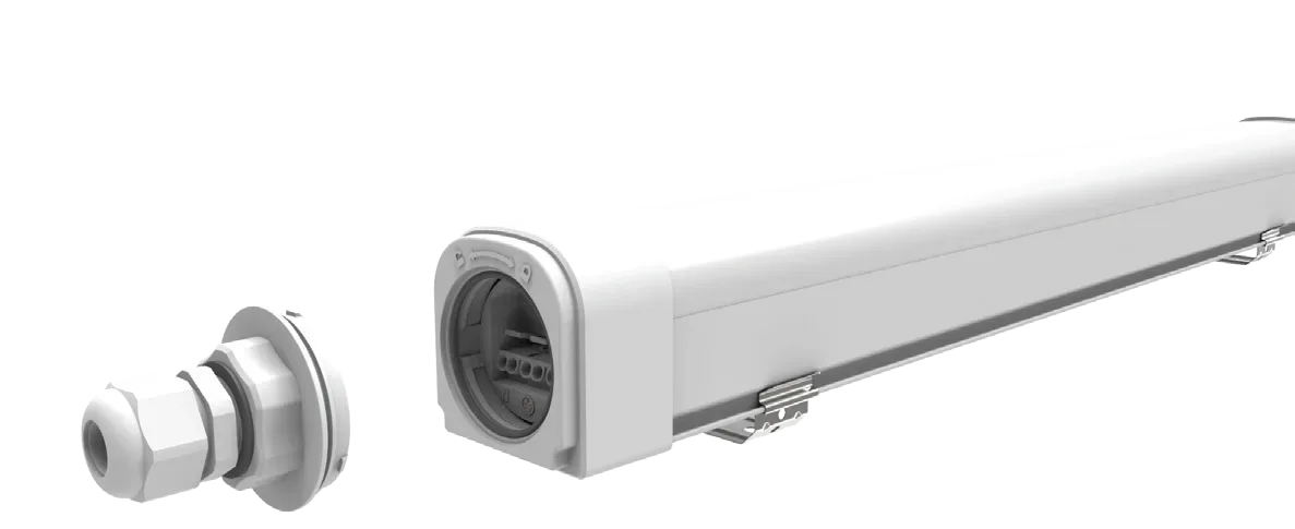 Kuda IP65 5ft 3CCT 50/25W Linear Batten White, view 2