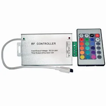 RGB Controller 12V/24V with Remote (10m range), max 144W @12V / 288W @24V