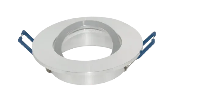 GU10 CNC Aluminium Fixture Silver Flat Top Tilt