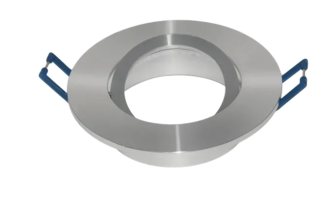 GU10 CNC Aluminium Fixture Silver Bevelled Tilt