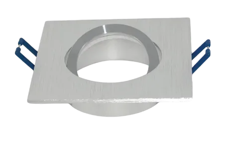 GU10 CNC Aluminium Fixture Square Silver Tilt