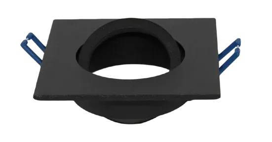 GU10 CNC Aluminium Fixture Square Black Tilt