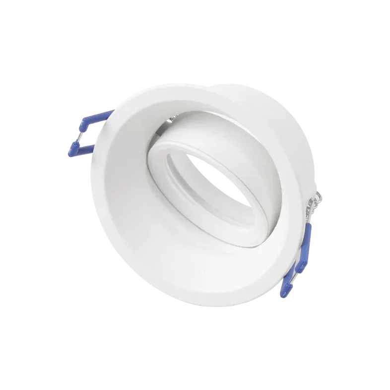GU10 CNC Aluminium Fixture White Slim Anti-Glare Tilt (front lock)