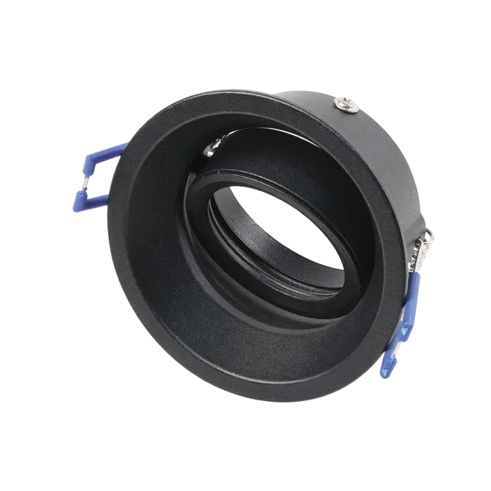 GU10 CNC Aluminium Fixture Black Slim Anti-Glare Tilt (front lock)