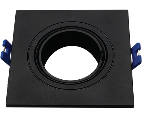 PC Coastal GU10 Fixture Black Square Front Tilt Anti-Glare (front change)