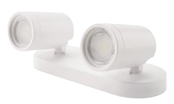 PC Coastline Surface GU10 Fixture White 2 x GU10 Twist & Lock
