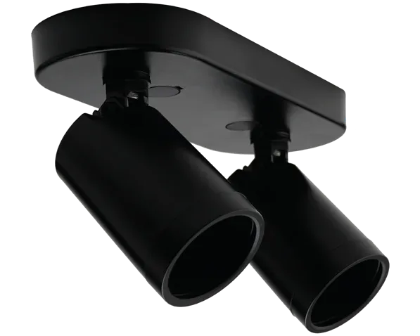 PC Coastline Surface GU10 Fixture Black 2 x GU10 Twist & Lock