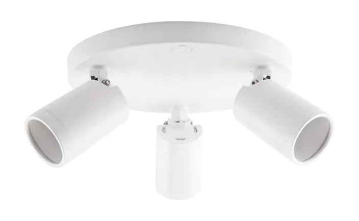 PC Coastline Surface GU10 Round Plate White 3 x GU10 Twist & Lock
