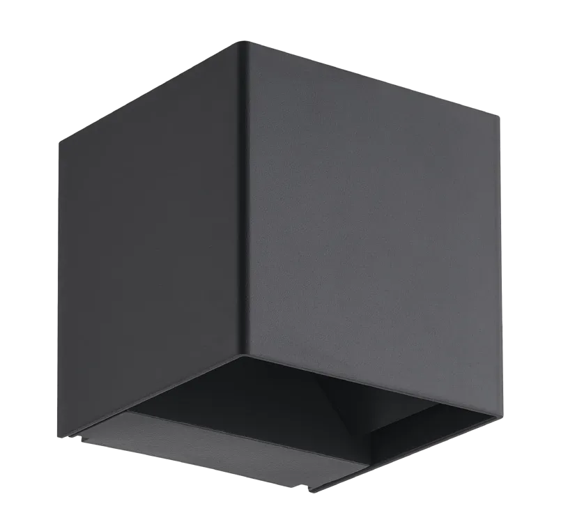QUBE 10 IP65 Up-down Beam 0-110° 5.5W Wall Light 3/4/6000K-black