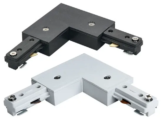 3-Wire Track L-Connector White