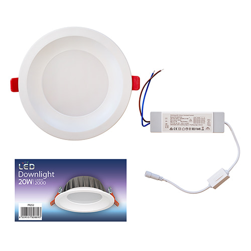 Downlight 175mm Dia Ivory White LED 20W CCT & Triac Dimmable
