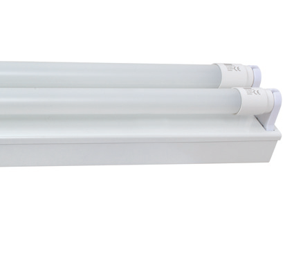 2FT T8 Open Channel wired for 2x9W LED G13, view 4