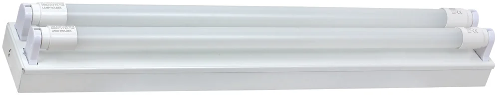 2FT T8 Open Channel wired for 2x9W LED G13, view 5