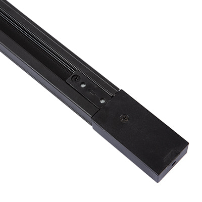 3-Wire 2M Track Black Incl. End Cap & Power Connector