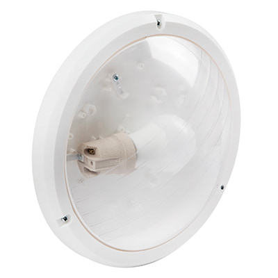 Bulkhead Eco White Clear E27 15W