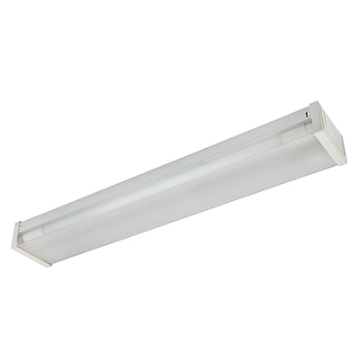 2FT Double Closed Channel Prismatic LED Ready T8 Empty Body