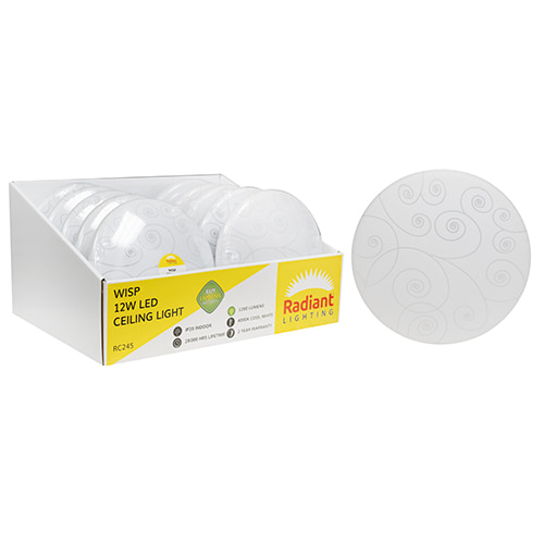 GSD Ceiling Light Wisp LED 12W (Sell in PDQ of 10 only)